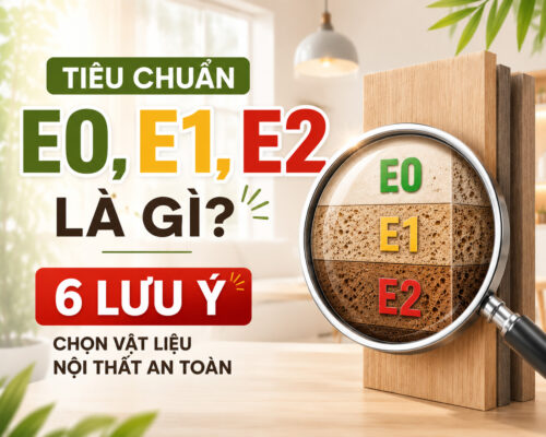 Tiêu chuẩn E0, E1, E2 là gì? 6 Lưu ý chọn vật liệu nội thất an toàn cho sức khỏe